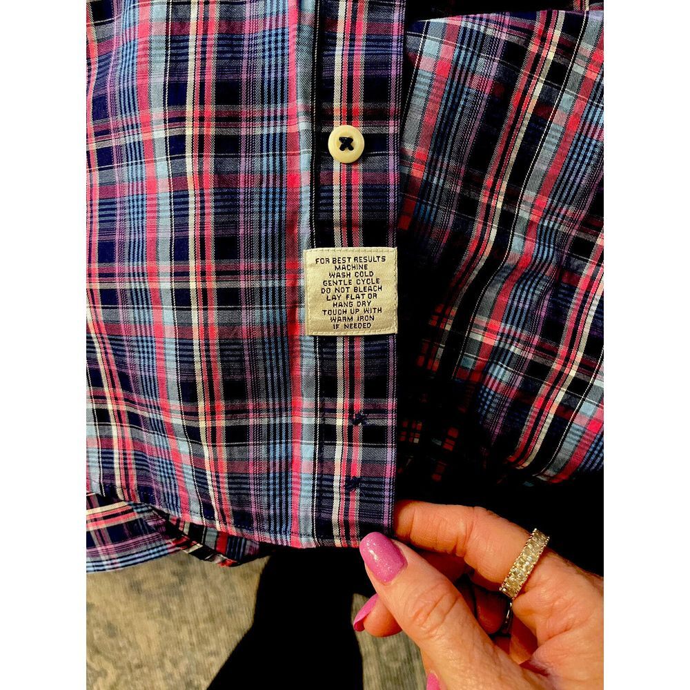 Peter Millar Men's Sz M Long Sleeve Shirt Plaid * See Pictures* - Picture 4 of 7